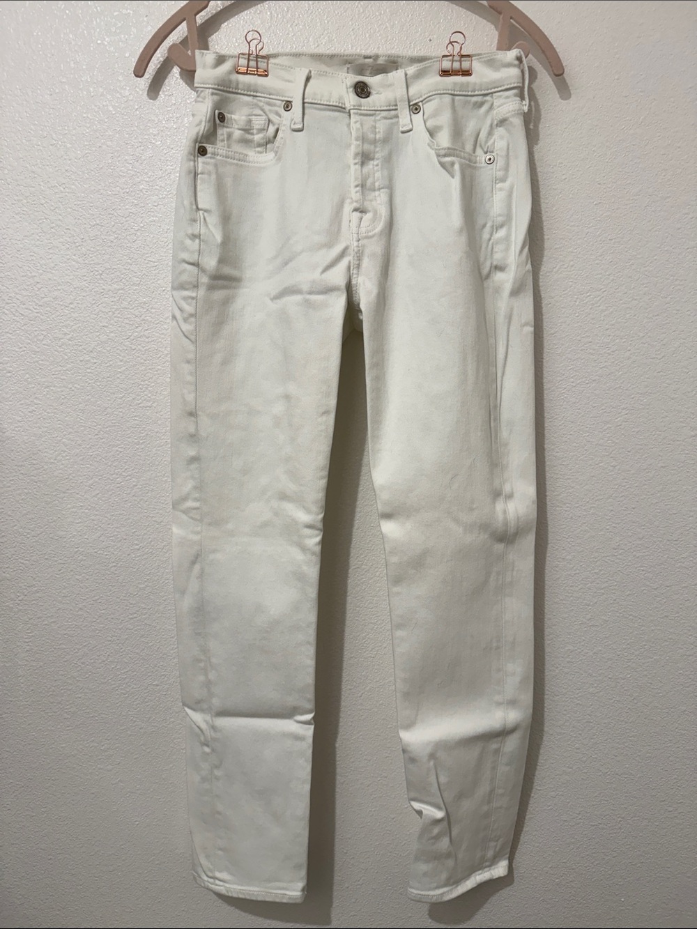 7 For All Mankind Women’s Josefina Straight White Jeans